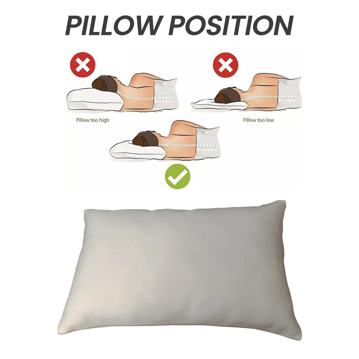 Memory Foam Pillow Medium Luxury Premium Fibre Filling for Superior Comfort and Support by OLIVIA ROCCO 50x75cm Pillows