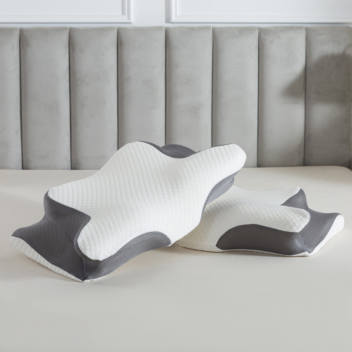 Anti Snore Memory Foam Pillow Orthopedic Supportive Neck Ergonomic side sleeper pillows 63 x 38 cm by OLIVIA ROCCO 60 x 38 CM Pillows