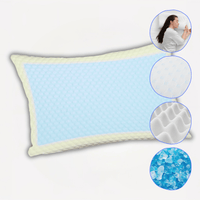 Cooling Gel Memory Foam Pillow Breathable Luxury Premium Fibre Filling for Superior Comfort and Support by OLIVIA ROCCO 60x40x13cm Pillows