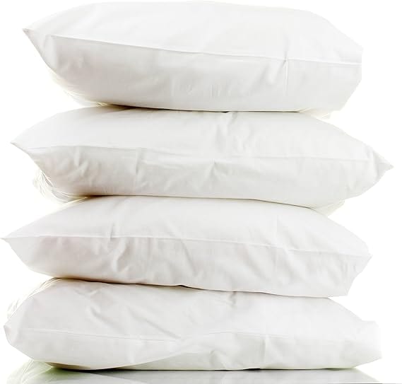 4 Pack Super Bounce Back Pillows  Luxury Premium Fibre Filling for Superior Comfort and Support by OLIVIA ROCCO 72 x 46 CM / WHITE Pillows
