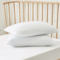 2 Pack Luxury Egyptian Cotton Blend Pillows Hotel Quality Soft Medium Support for Restful Sleep by OLIVIA ROCCO WHITE / 75 x 50 CM Pillows
