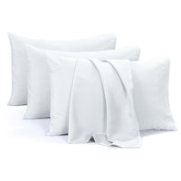 4 Pack Pillowcases Standard 50 x 75 cm Soft Brushed Microfiber Pillow Covers Envelope Closure Wrinkle Set by Olivia Rocco White Pillows
