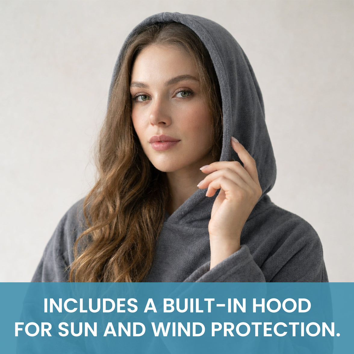 OLIVIA ROCCO Womens Poncho Changing Robe for Swim Surf Beach Gym Towels Hooded Large Absorbent Quick Dry Microfibre Towel Robe Poncho
