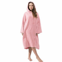 OLIVIA ROCCO Womens Poncho Changing Robe for Swim Surf Beach Gym Towels Hooded Large Absorbent Quick Dry Microfibre Towel Robe PINK Poncho
