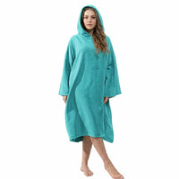 OLIVIA ROCCO Womens Poncho Changing Robe for Swim Surf Beach Gym Towels Hooded Large Absorbent Quick Dry Microfibre Towel Robe TURQUOISE Poncho