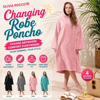OLIVIA ROCCO Womens Poncho Changing Robe for Swim Surf Beach Gym Towels Hooded Large Absorbent Quick Dry Microfibre Towel Robe Poncho