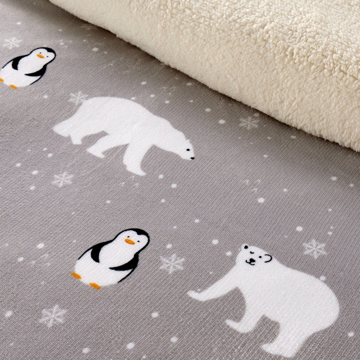 Olivia Rocco Printed Teddy Duvet Sets Polar Bear & Penguins OLIVIA ROCCO Duvet Cover