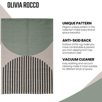 Printed Rug Amphi Design Modern Non-Slip Soft Durable Floor Rug for Living Room Bedroom Office by OLIVIA ROCCO Rugs