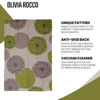Printed Rug Flor Design Modern Non-Slip Soft Durable Floor Rug for Living Room Bedroom Office by OLIVIA ROCCO Rugs