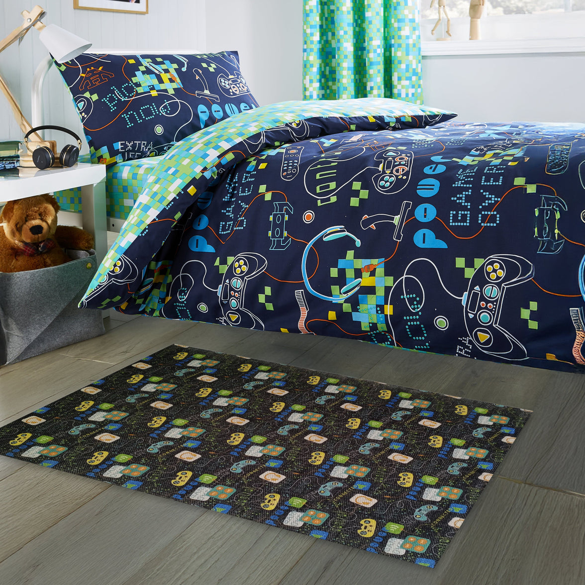 Gamer Printed Rug Modern Non-Slip Soft Durable Floor Rug for Living Room Bedroom Hallway & Office by OLIVIA ROCCO 60 x 90 CM / GAMER Rugs