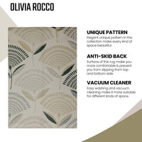 Printed Rug Linnea Design Modern Non-Slip Soft Durable Floor Rug for Living Room Bedroom Office by OLIVIA ROCCO Rugs