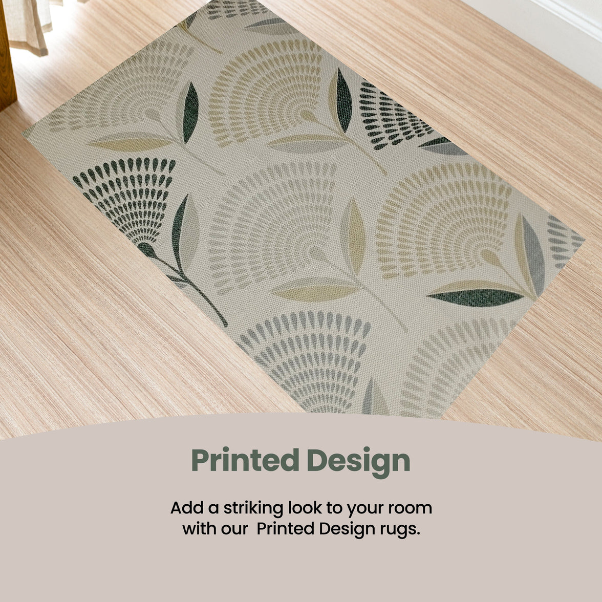Printed Rug Linnea Design Modern Non-Slip Soft Durable Floor Rug for Living Room Bedroom Office by OLIVIA ROCCO Rugs