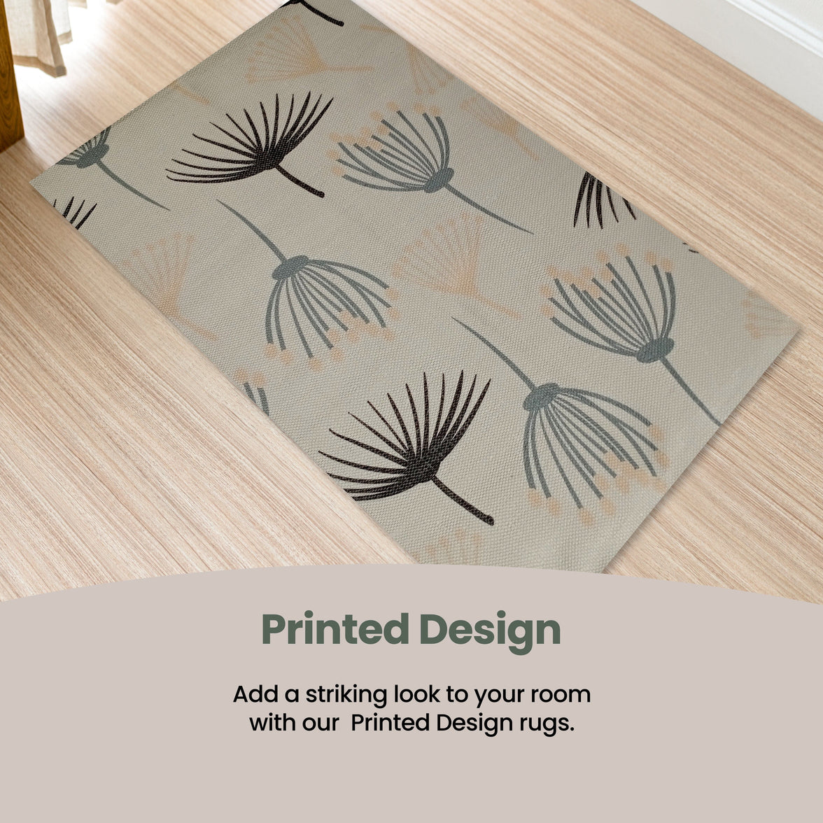 Printed Rug Nina Design Modern Non-Slip Soft Durable Floor Rug for Living Room Bedroom Office by OLIVIA ROCCO Rugs