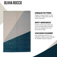 Printed Rug Oslo Design Modern Non-Slip Soft Durable Floor Rug for Living Room Bedroom Office by OLIVIA ROCCO Rugs