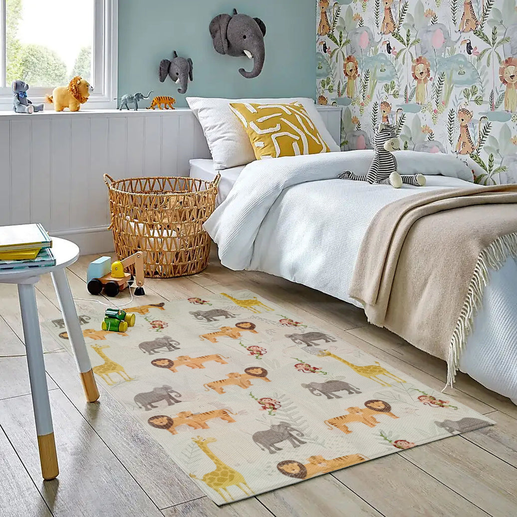 Animal Printed Rug Safari Modern Non-Slip Soft Durable Floor Rug for Living Room Bedroom Hallway & Office by OLIVIA ROCCO 60 x 90 CM / SAFARI Rugs