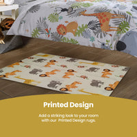 Animal Printed Rug Safari Modern Non-Slip Soft Durable Floor Rug for Living Room Bedroom Hallway & Office by OLIVIA ROCCO 60 x 90 CM / SAFARI Rugs