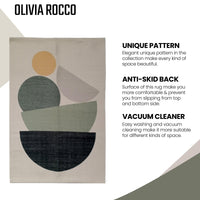 Printed Rug Tokyo Design Modern Non-Slip Soft Durable Floor Rug for Living Room Bedroom Office by OLIVIA ROCCO Rugs