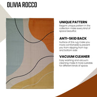 Printed Rug Venus Design Modern Non-Slip Soft Durable Floor Rug for Living Room Bedroom Office by OLIVIA ROCCO Rugs