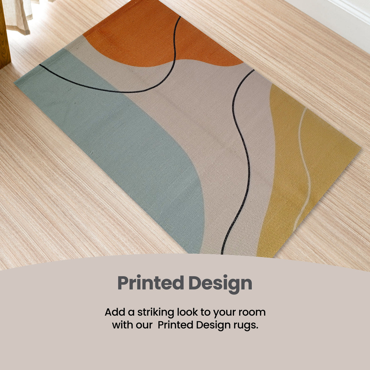 Printed Rug Venus Design Modern Non-Slip Soft Durable Floor Rug for Living Room Bedroom Office by OLIVIA ROCCO Rugs