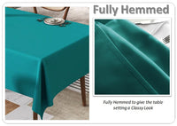 Waterproof Stain Resistant Rectangular Polyester Tablecloth Picnic Mat 145x200cm for Kitchen Dining Indoor Outdoor by OLIVIA ROCCO Table Cloth