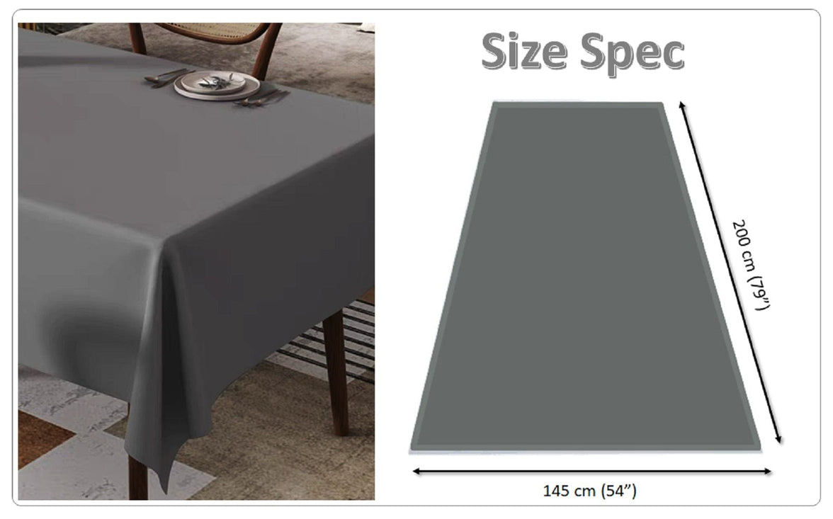 Waterproof Stain Resistant Rectangular Polyester Tablecloth Picnic Mat 145x200cm for Kitchen Dining Indoor Outdoor by OLIVIA ROCCO Table Cloth