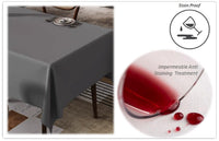 Waterproof Stain Resistant Rectangular Polyester Tablecloth Picnic Mat 145x200cm for Kitchen Dining Indoor Outdoor by OLIVIA ROCCO Table Cloth