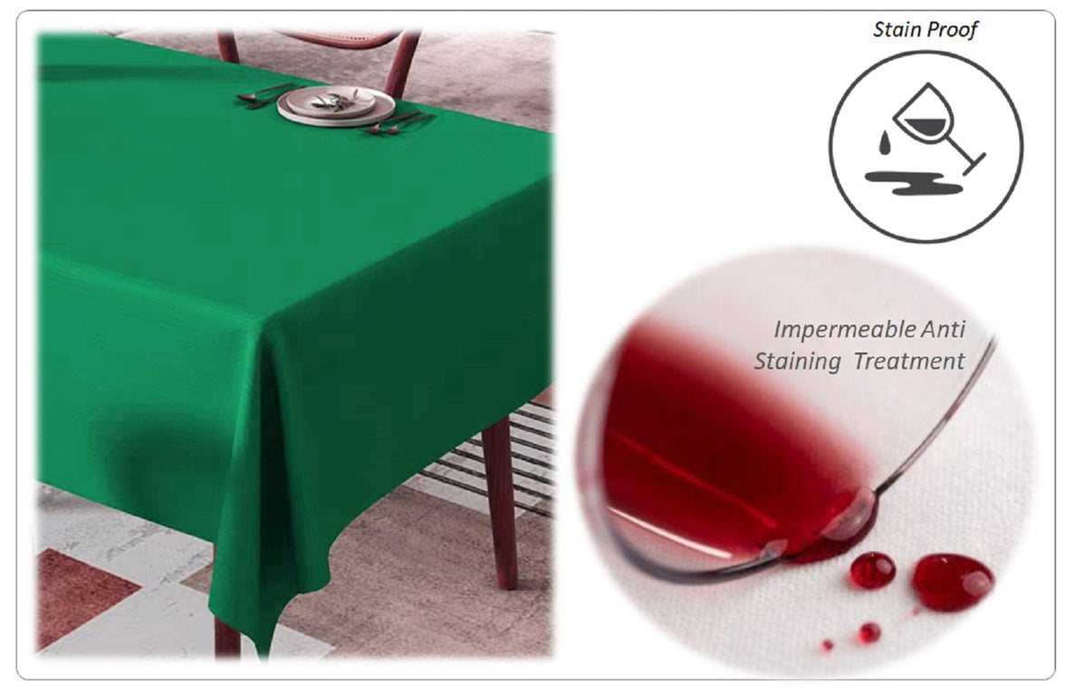 Waterproof Stain Resistant Rectangular Polyester Tablecloth Picnic Mat 145x200cm for Kitchen Dining Indoor Outdoor by OLIVIA ROCCO Table Cloth