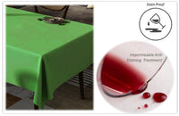 Waterproof Stain Resistant Rectangular Polyester Tablecloth Picnic Mat 145x200cm for Kitchen Dining Indoor Outdoor by OLIVIA ROCCO Table Cloth