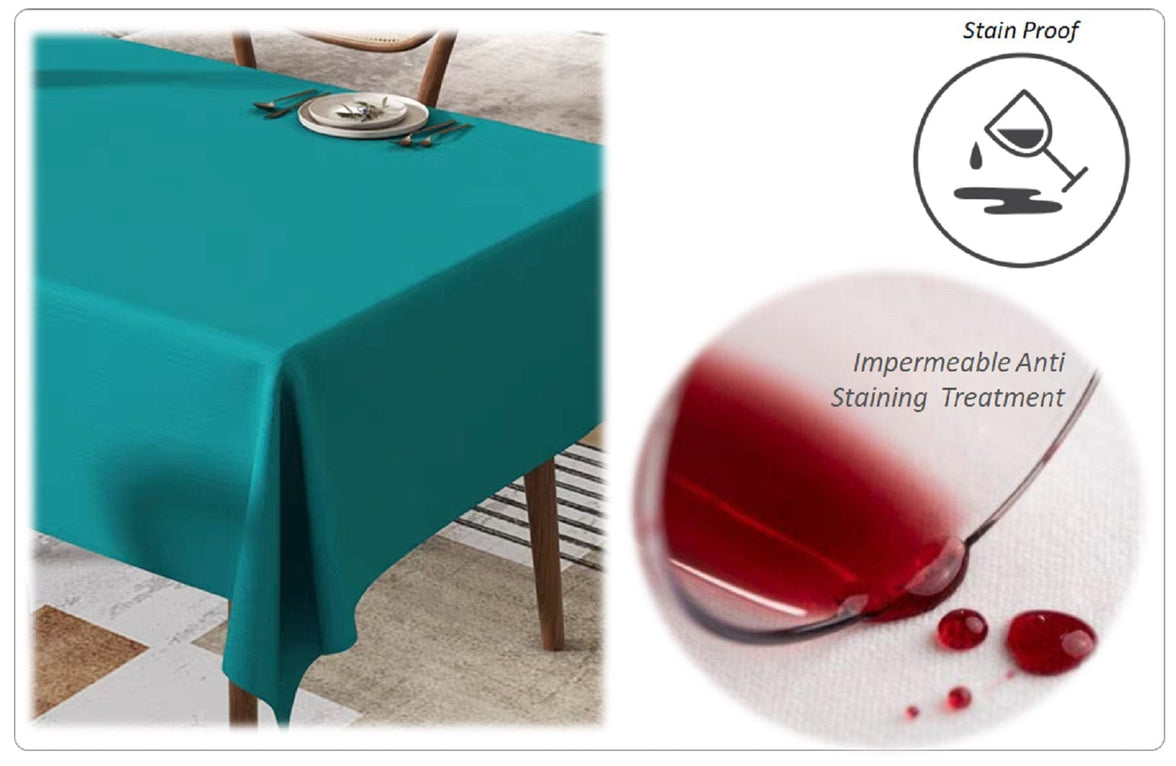 Waterproof Stain Resistant Rectangular Polyester Tablecloth Picnic Mat 145x200cm for Kitchen Dining Indoor Outdoor by OLIVIA ROCCO Table Cloth