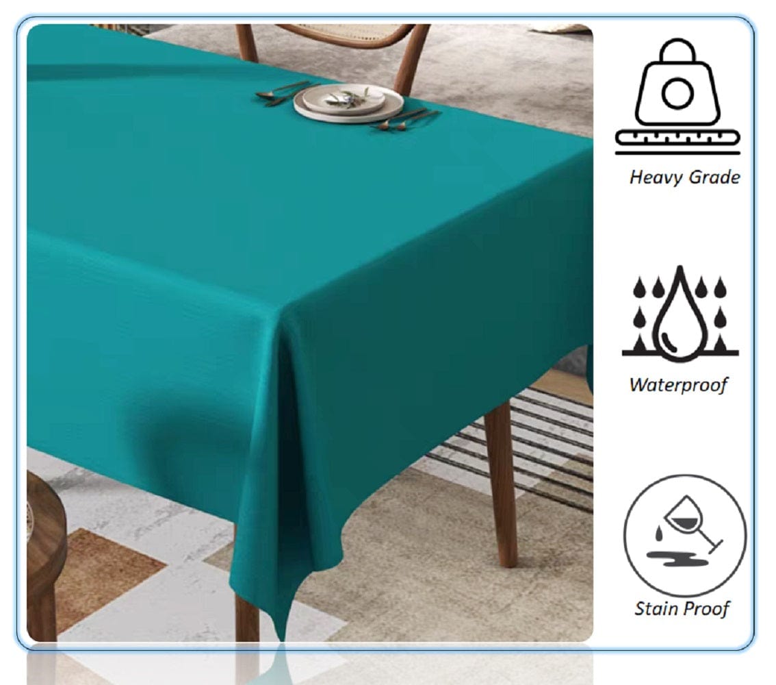 Waterproof Stain Resistant Rectangular Polyester Tablecloth Picnic Mat 145x200cm for Kitchen Dining Indoor Outdoor by OLIVIA ROCCO Table Cloth
