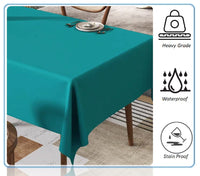 Waterproof Stain Resistant Rectangular Polyester Tablecloth Picnic Mat 145x200cm for Kitchen Dining Indoor Outdoor by OLIVIA ROCCO Table Cloth