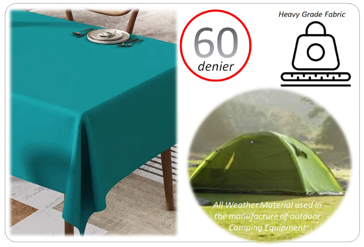 Waterproof Stain Resistant Rectangular Polyester Tablecloth Picnic Mat 145x200cm for Kitchen Dining Indoor Outdoor by OLIVIA ROCCO Table Cloth