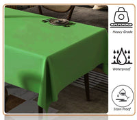Waterproof Stain Resistant Rectangular Polyester Tablecloth Picnic Mat 145x200cm for Kitchen Dining Indoor Outdoor by OLIVIA ROCCO Table Cloth