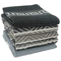 5 Pack Venice Tea Towels 100% Cotton Premium Super Absorbent Quick Drying Soft Kitchen Dish Cloth Set by Olivia Rocco Tea Towel