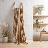 Flannel Ultra Soft Fleece Throw Blanket Super Warm Plush Lightweight All-Season Comfort for Bed Sofa Couch Chair Multiple Sizes and Colors by OLIVIA ROCCO 130 x 150 cm / NATURAL Throw