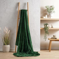 Flannel Ultra Soft Fleece Throw Blanket Super Warm Plush Lightweight All-Season Comfort for Bed Sofa Couch Chair Multiple Sizes and Colors by OLIVIA ROCCO 130 x 150 cm / EMERALD GREEN Throw