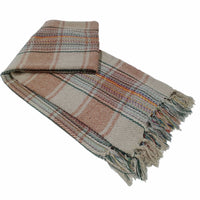 Eco-Friendly Recycled Cotton Picnic Blanket Check Stripe Design Super Soft Cozy Foldable and Packable for Beach Park Camping 130 x 150 cm by OLIVIA ROCCO 130 x 150 cm Throw