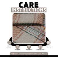 Eco-Friendly Recycled Cotton Picnic Blanket Check Stripe Design Super Soft Cozy Foldable and Packable for Beach Park Camping 130 x 150 cm by OLIVIA ROCCO 130 x 150 cm Throw