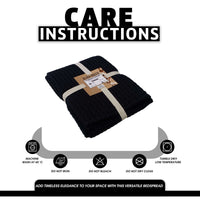 Florian Checked Throw Blanket Black Bedspread for Sofas Armchairs Sofa Settee Couch Beds & Couches by OLIVIA ROCCO 180 x 250 CM / BLACK Throw