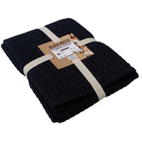 Florian Checked Throw Blanket Black Bedspread for Sofas Armchairs Sofa Settee Couch Beds & Couches by OLIVIA ROCCO 180 x 250 CM / BLACK Throw