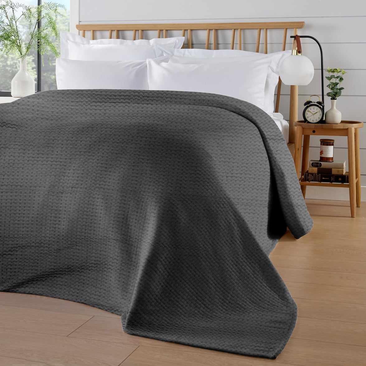 Florian Checked Throw Blanket Grey Bedspread for Sofas Armchairs Sofa Settee Couch Beds & Couches by OLIVIA ROCCO 180 x 250 CM / GREY Throw