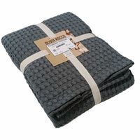Florian Checked Throw Blanket Grey Bedspread for Sofas Armchairs Sofa Settee Couch Beds & Couches by OLIVIA ROCCO 180 x 250 CM / GREY Throw
