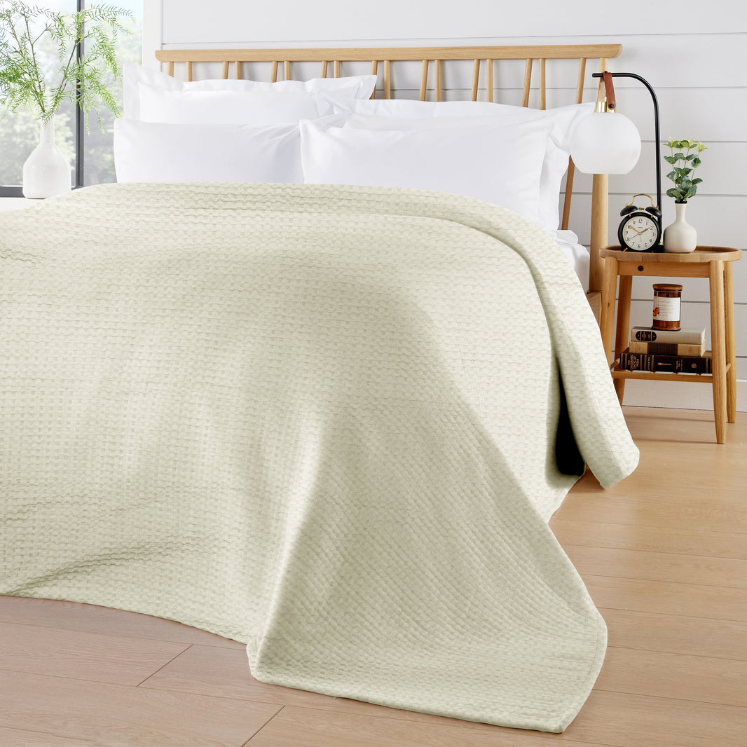 Florian Checked Throw Blanket Natural Bedspread for Sofas Armchairs Sofa Settee Couch Beds & Couches by OLIVIA ROCCO 180 x 250 CM / NATURAL Throw