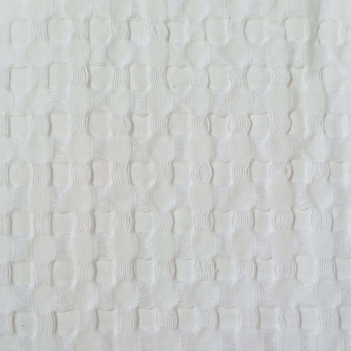 Florian Checked Throw Blanket White Bedspread for Sofas Armchairs Sofa Settee Couch Beds & Couches by OLIVIA ROCCO 180 x 250 CM / WHITE Throw