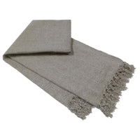 Chenille Tassel Elegant Throw Blanket for Couch Sofa Bed All-Season Soft Luxury by OLIVIA ROCCO SILVER / 130 x 170 cm Throw