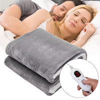 Ultra Soft Double Layer Electric Heated Throw Blanket with Adjustable Heat Settings & Overheat Protection by OLIVIA ROCCO GREY Blanket