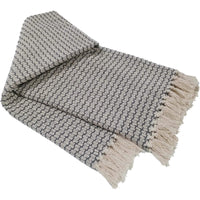 Marrakesh Eco-Friendly Super Soft Cotton Throws Lightweight Sustainable Recycled Cotton for Sofa Bed Chair Calming Colours By OLIVIA ROCCO Marrakesh Charcoal / 127 x 152 cm Throw