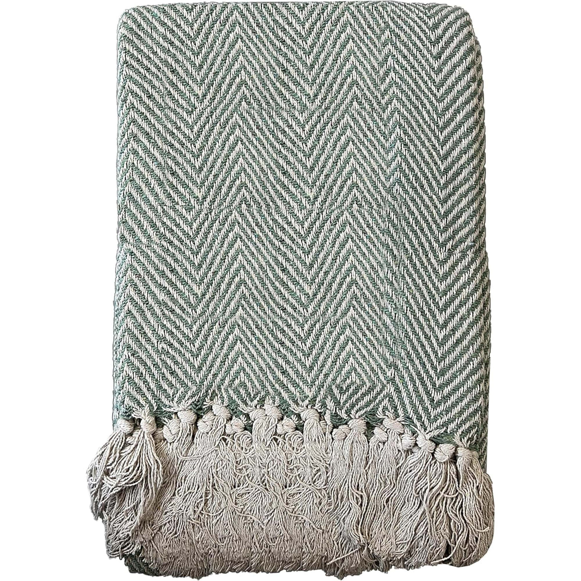 Marrakesh Eco-Friendly Super Soft Cotton Throws Lightweight Sustainable Recycled Cotton for Sofa Bed Chair Calming Colours By OLIVIA ROCCO Tangier Sage Green / 127 x 152 cm Throw