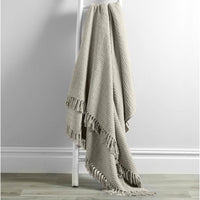 Marrakesh Eco-Friendly Super Soft Cotton Throws Lightweight Sustainable Recycled Cotton for Sofa Bed Chair Calming Colours By OLIVIA ROCCO Natural / 127 x 152 cm Throw