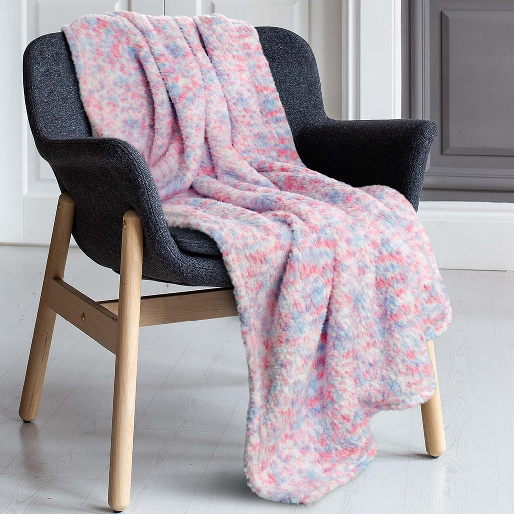 Colourful Super Soft Kids Rainbow Blanket Large Thick Teddy Fleece Throw for Snuggling and Home Decor Ideal Gift for Birthdays and Holidays 130 x 180 cm by OLIVIA ROCCO RAINBOW Throw